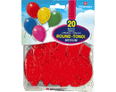PALLONCINI BUSTA MEDIUM ROSSO 20pz 28cm