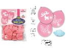 PALLONCINI EVENTI BUSTA GIRL ROSA 15pz LARGE 28cm