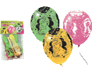 PALLONCINI CON DISEGNI A TEMA PRINCIPESSE 6pz 25cm