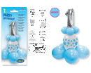 MINI KIT FOIL 1 COMPLEANNO cm. 88 CELESTE