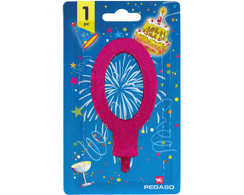 CANDELE NUMERATE h 11,5cm NR.0 ROSSO