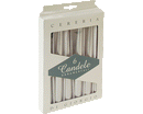 CANDELE CONICHE LISCIE OPACHE 6pzh 20cm 22mm ARGENTO