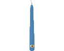 CANDELE CONICHE LISCIE LACCATE 6pzh 20cm 22mm BLU