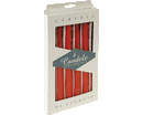 CANDELE CONICHE LISCIE LACCATE 6pzh 20cm 22mm ROSSO